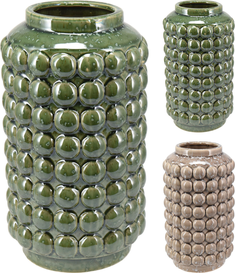 Vaas bubbel 27cm 2 assorti kleur