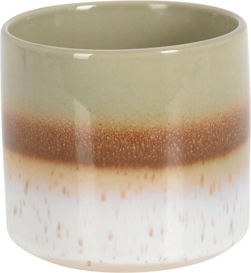 Bloempot Multitone Finish aardewerk 11x10cm - assorti kleur