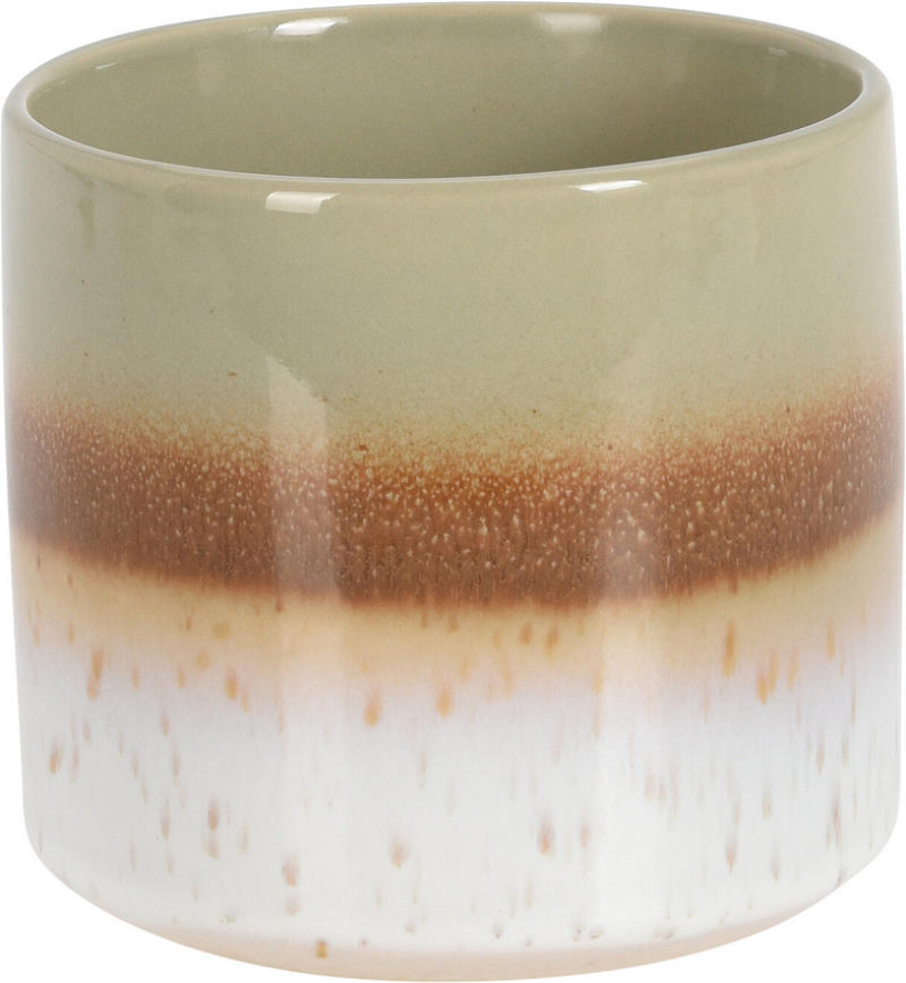 Bloempot Multitone Finish aardewerk 11x10cm - assorti kleur