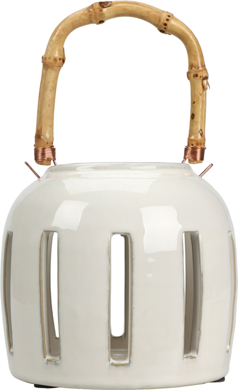 Lantaarn met bamboo handvat assorti