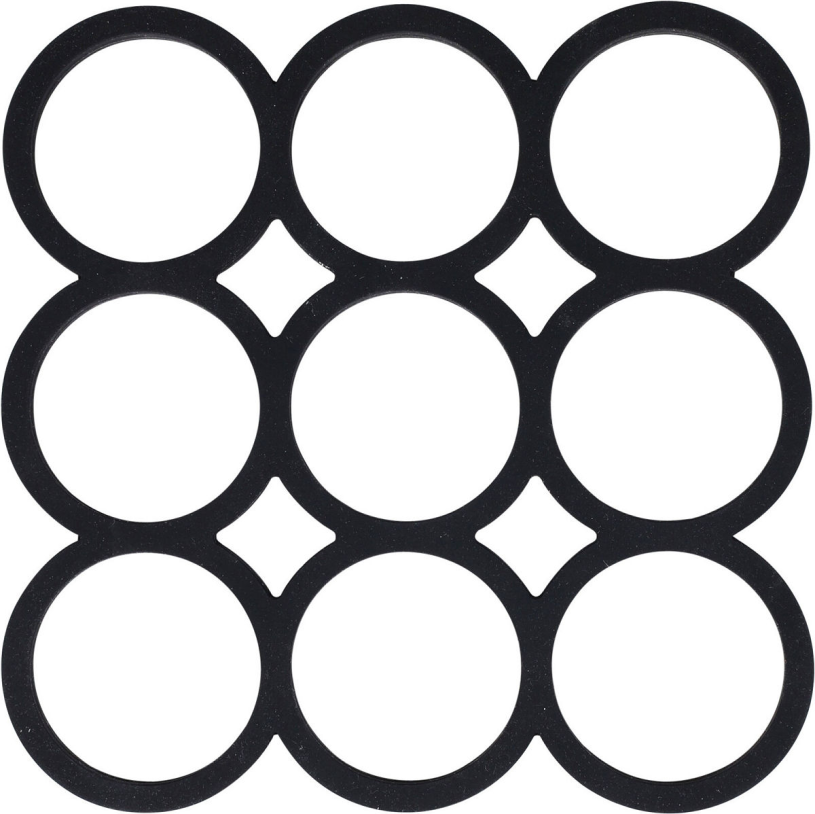 Panonderzetter Silicone assorti vormen - zwart