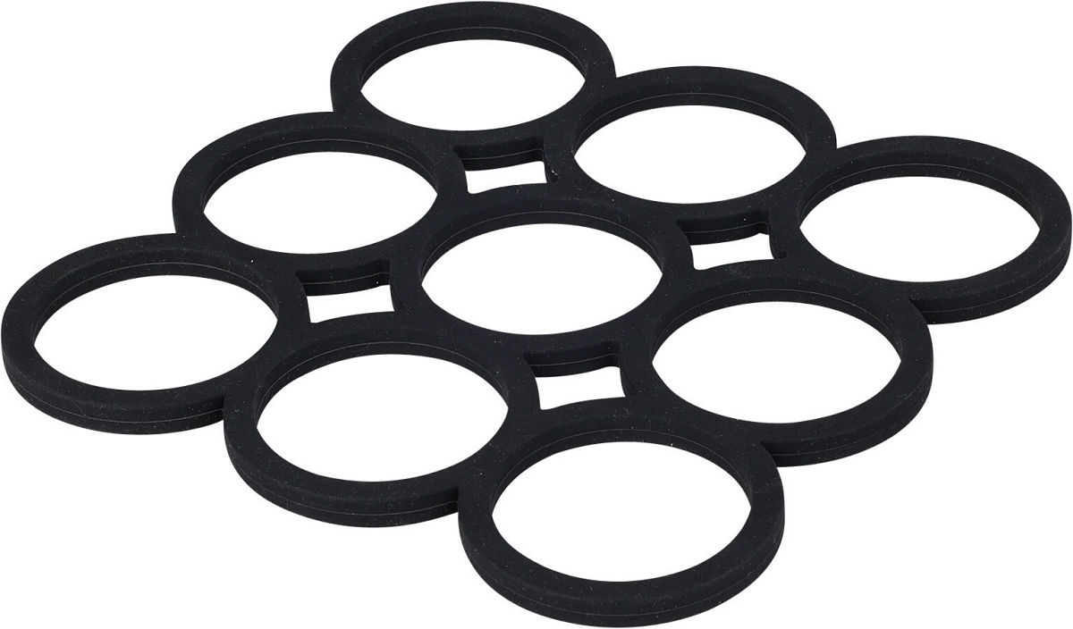 Panonderzetter Silicone assorti vormen - zwart
