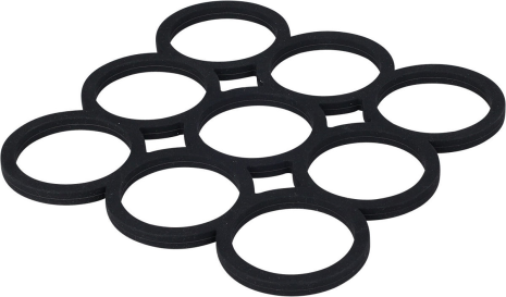 Panonderzetter Silicone assorti vormen - zwart