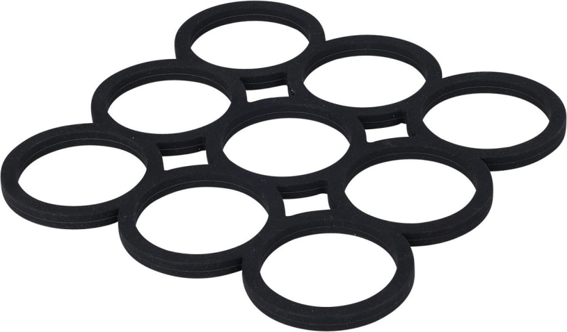 Panonderzetter Silicone assorti vormen - zwart