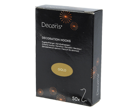 Kerstbalhaakjes Goud