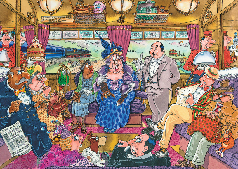 Puzzel 1000 st. Wasgij Retro Mystery 9 - De Grote Treinroof!