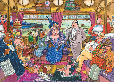 Puzzel 1000 st. Wasgij Retro Mystery 9 - De Grote Treinroof!