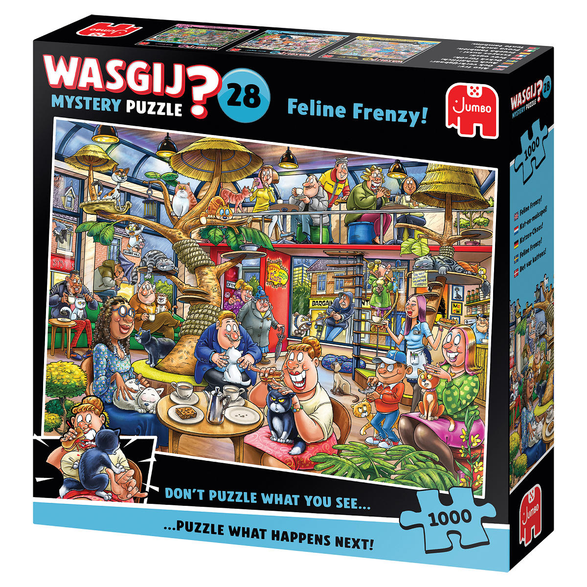 Puzzel 1000 st. Wasgij Mystery 28 - Kat-en-muisspel!