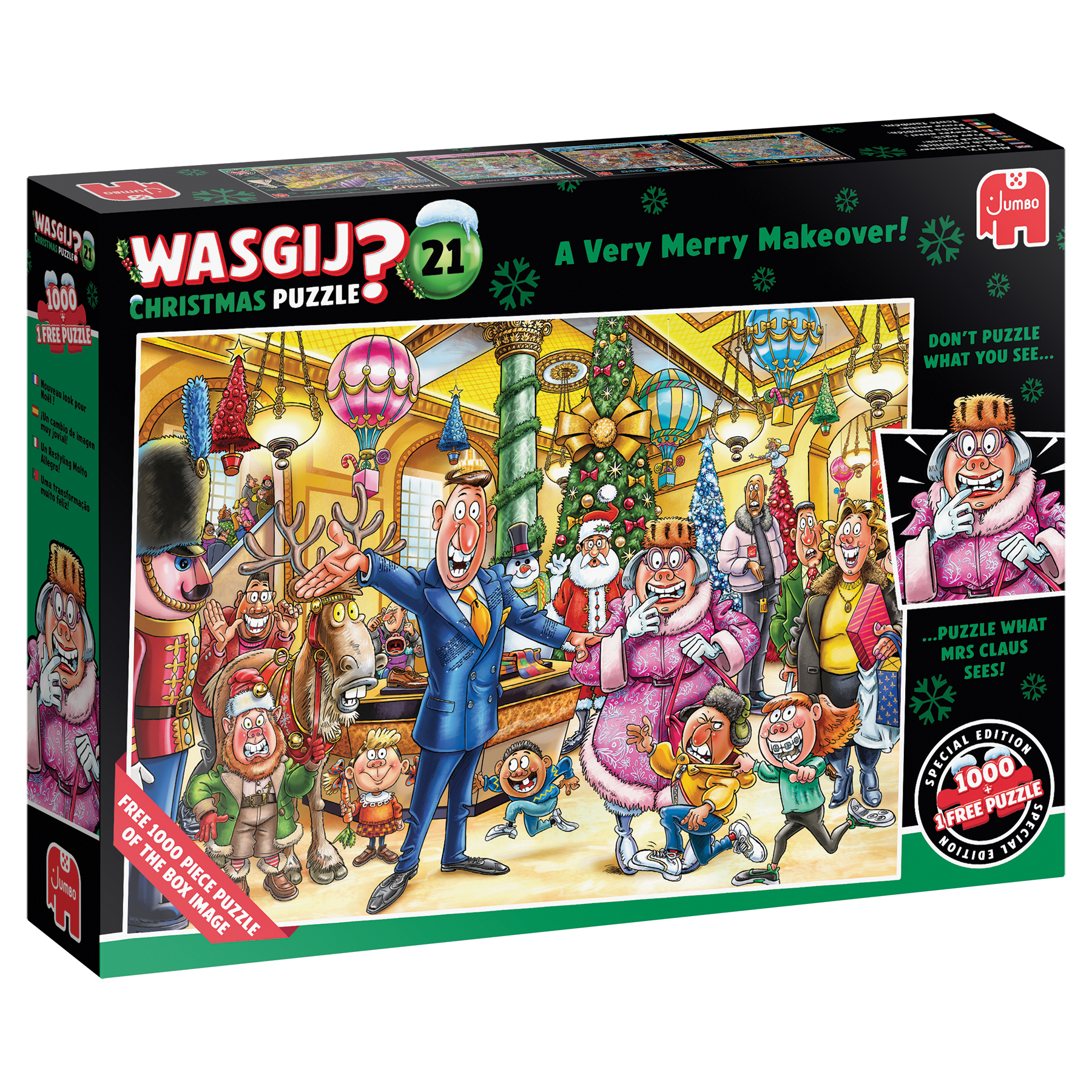 Puzzel 2x1000 Wasgij Christmas 21 - Feestelijke make-over