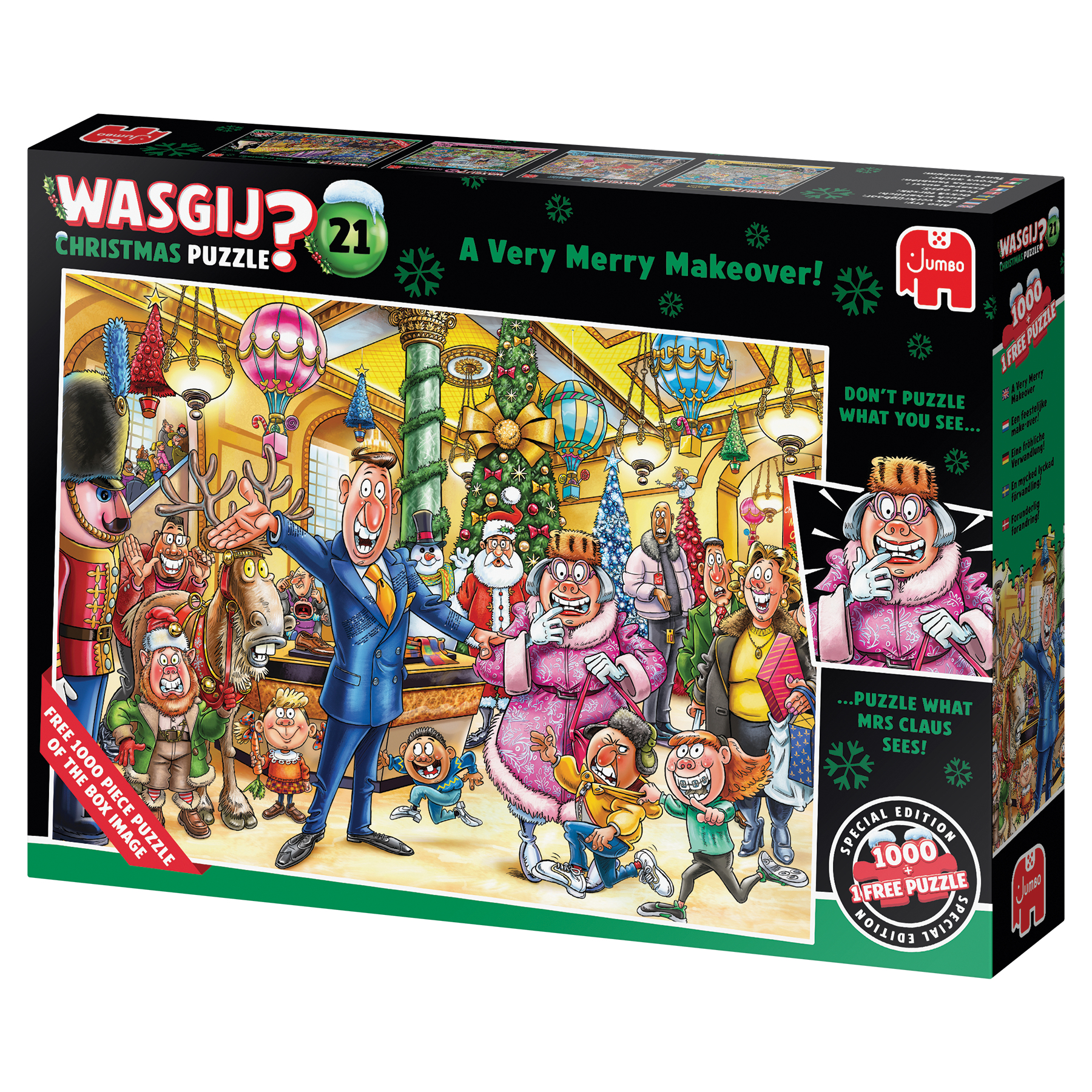 Puzzel 2x1000 Wasgij Christmas 21 - Feestelijke make-over