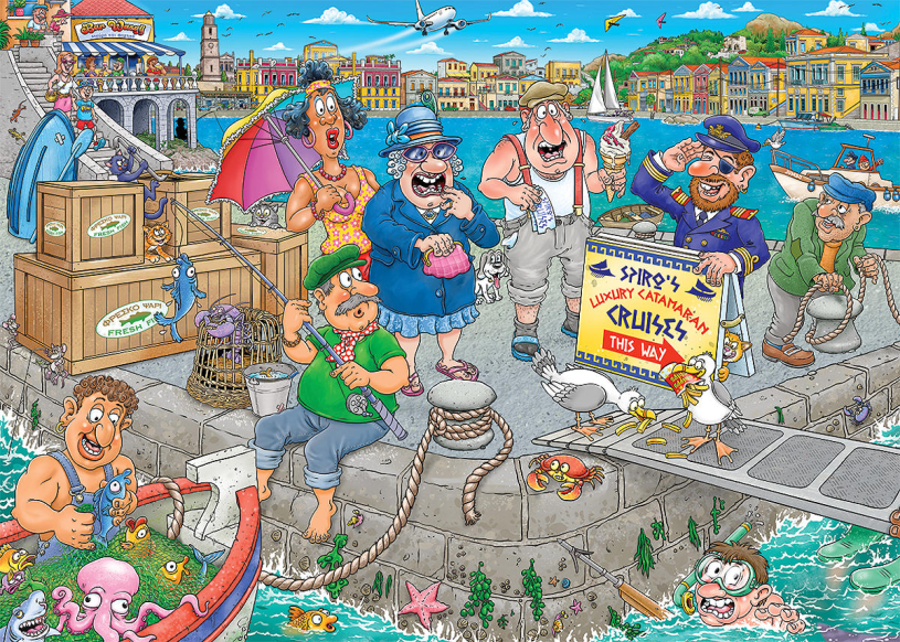 Puzzel 1000 st. Wasgij Original 47 - De boot in!