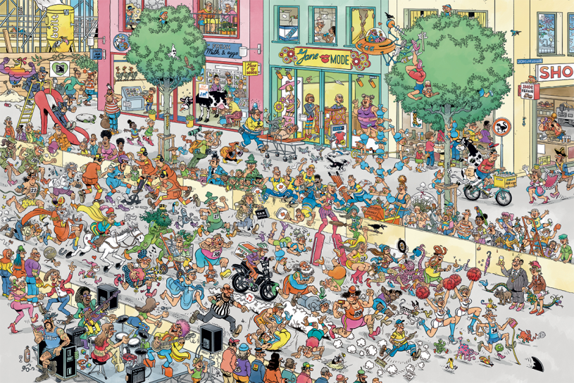 Puzzel 1500 stukjes JvH Een naaldhak te hoog