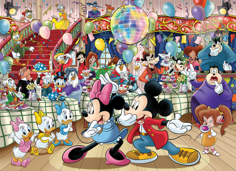 Puzzel 1000 st. Wasgij Original Disney - Mickey's Party!