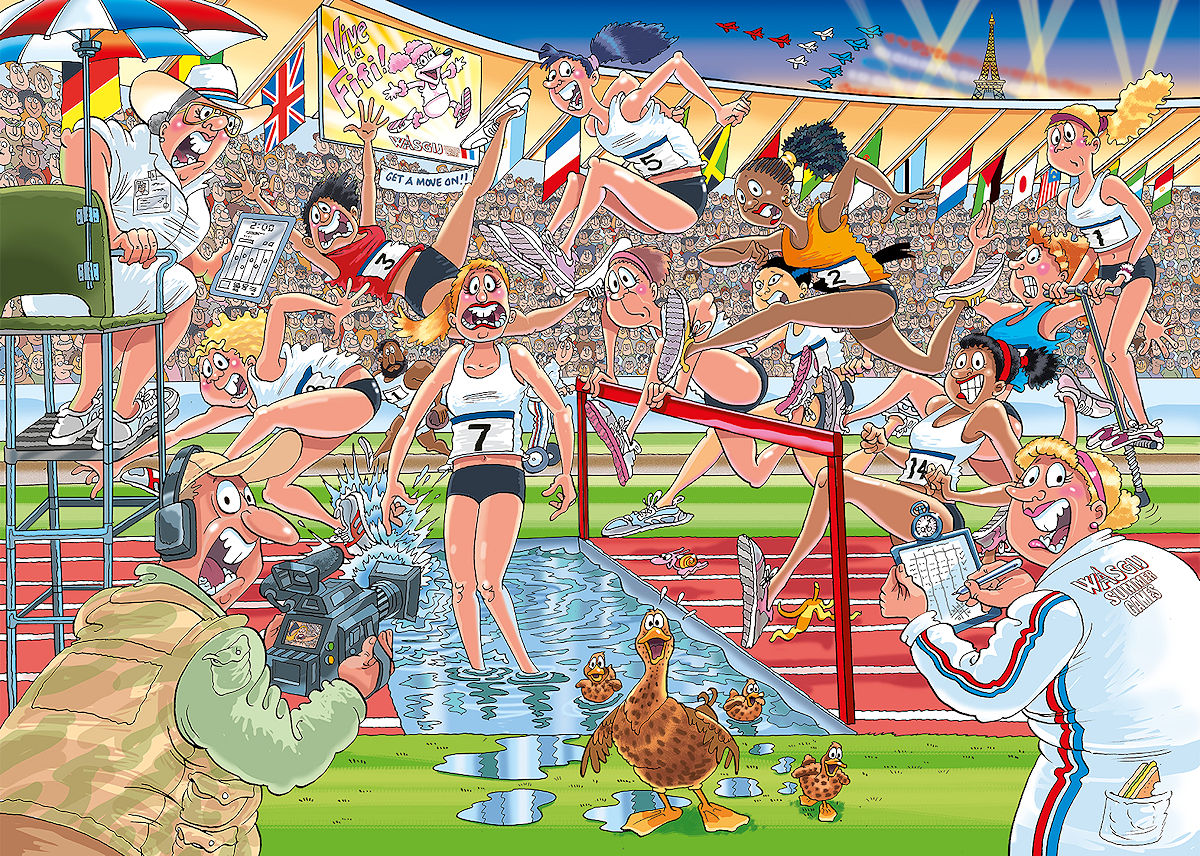 Puzzel 1000 st. Wasgij Original 44 - Zomerspelen!