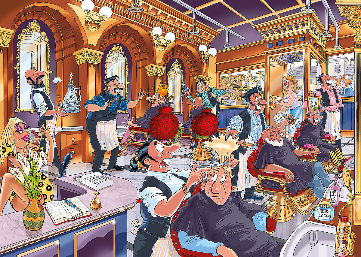 Puzzel 1000 st. Wasgij Mystery 27 - Vlam In De Pan!