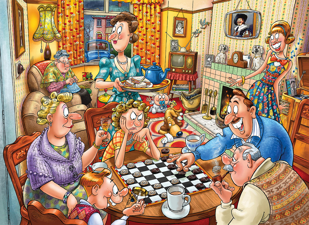 Puzzel 1000 st. Wasgij Destiny 25 - Spelletjesavond!