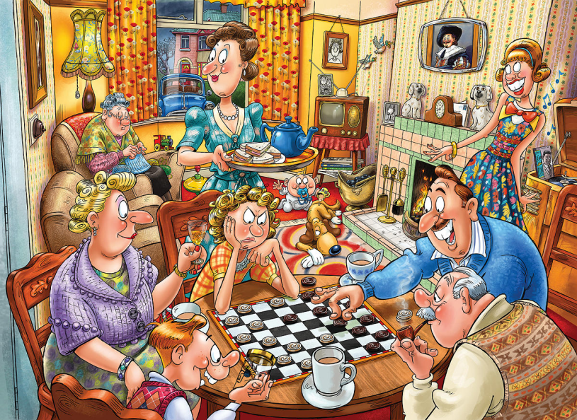 Puzzel 1000 st. Wasgij Destiny 25 - Spelletjesavond!