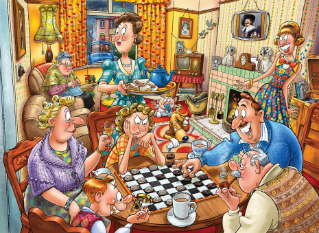 Puzzel 1000 st. Wasgij Destiny 25 - Spelletjesavond!