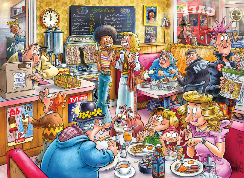 Puzzel 1000 st. Wasgij Destiny 27 - De Koffieshop!