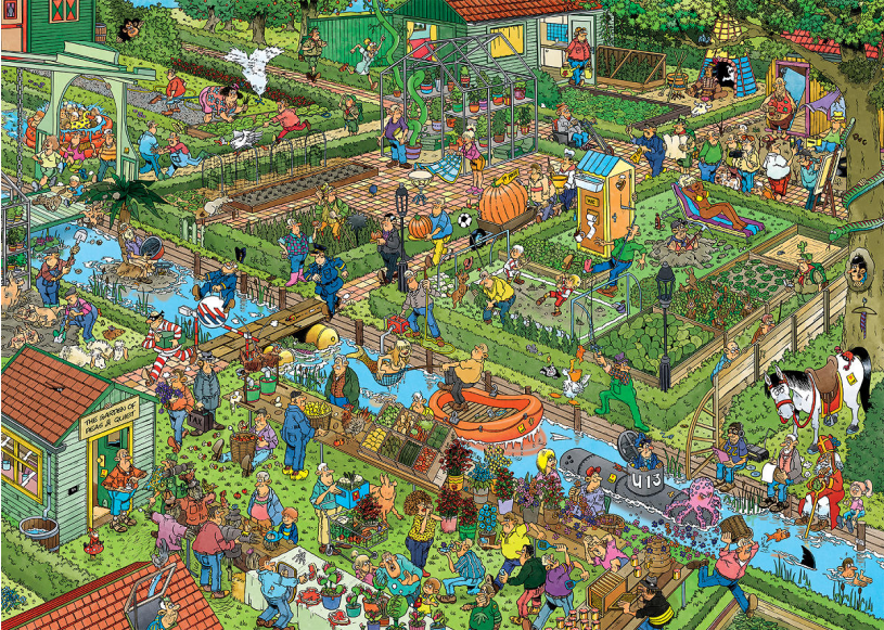 Puzzel 1000 st. JvH Volkstuintjes
