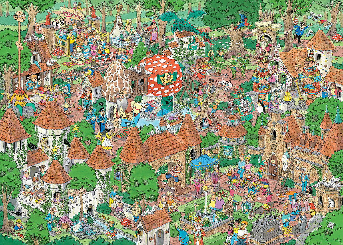 Puzzel 1000 st. JvH - Efteling Sprookjesbos