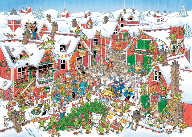 Puzzel 1000 st. JvH - Het Dorp Van De Kerstman