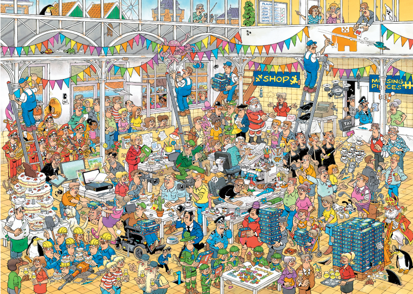 Puzzel 1000 st. JvH 10 jaar Studio van Haasteren