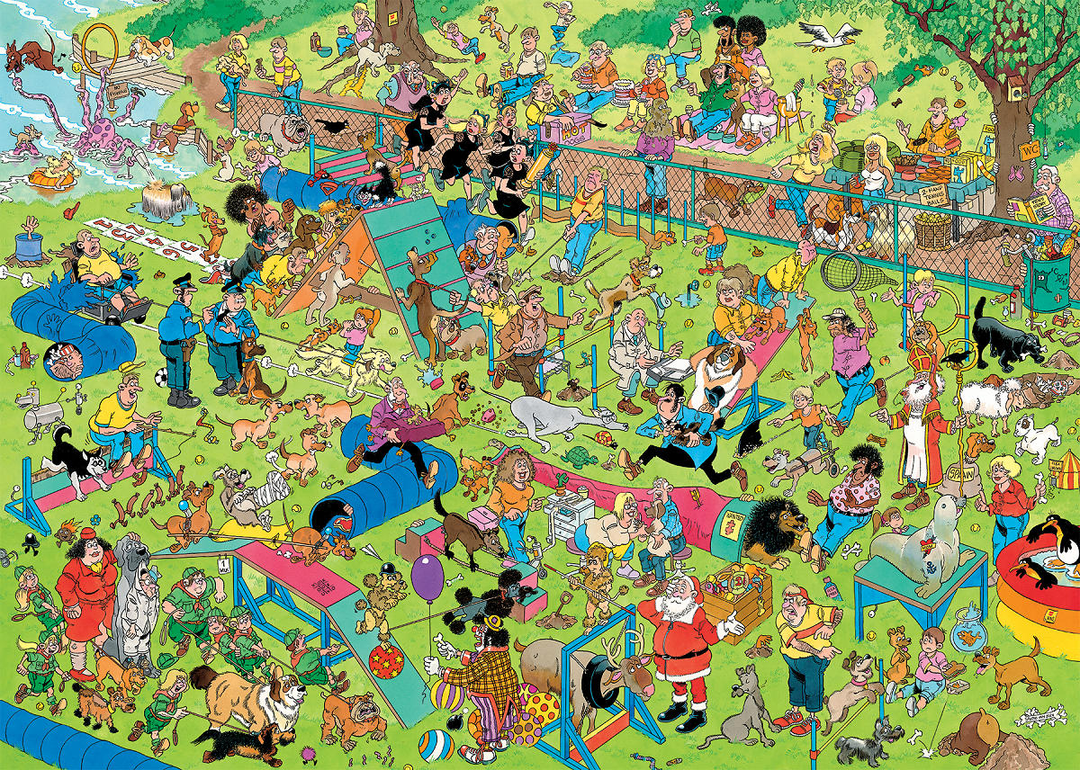 Puzzel 1000 st. JvH Hondenparcours