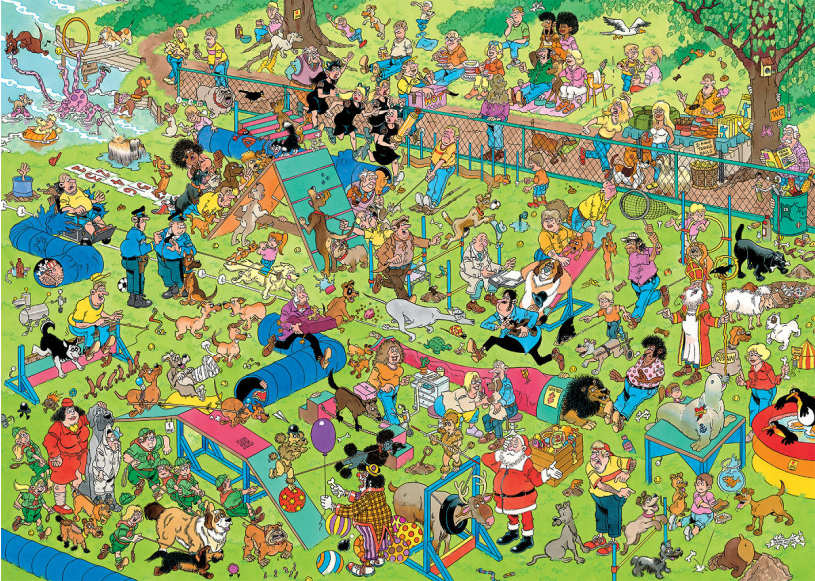 Puzzel 1000 st. JvH Hondenparcours