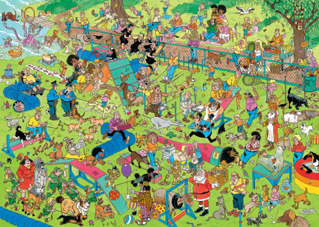 Puzzel 1000 st. JvH Hondenparcours