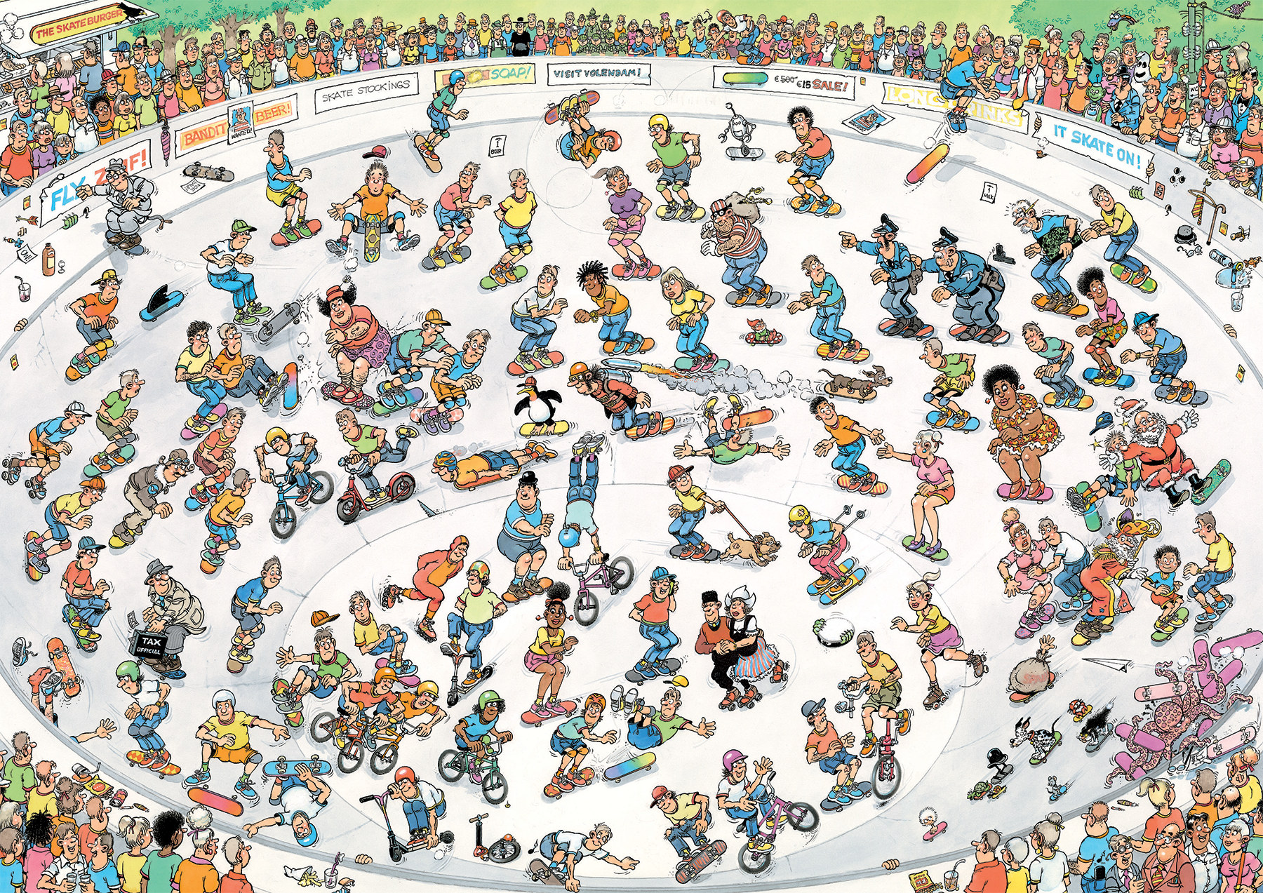 Puzzel 1000 st. JvH - Skateboarden In De Bowl