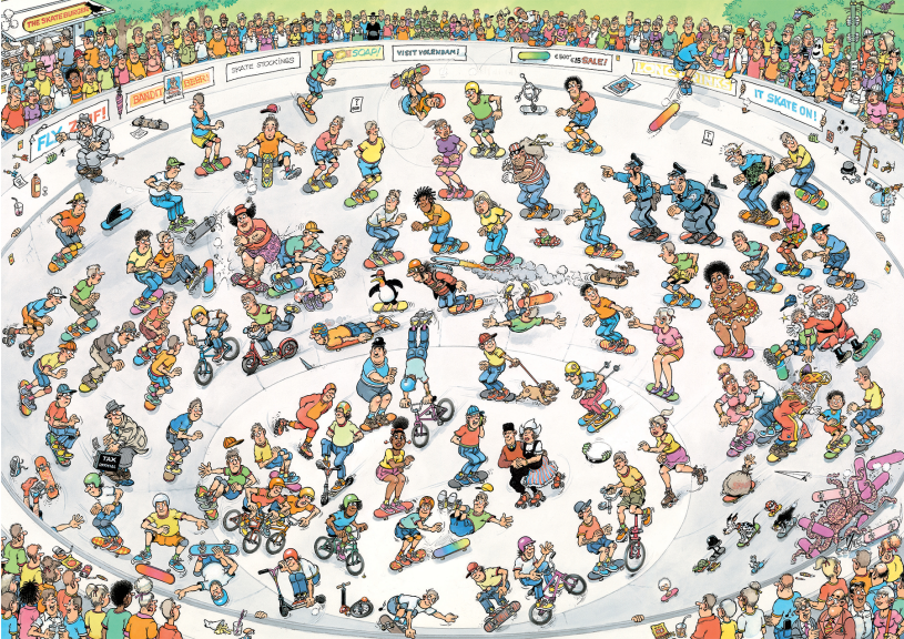 Puzzel 1000 st. JvH - Skateboarden In De Bowl