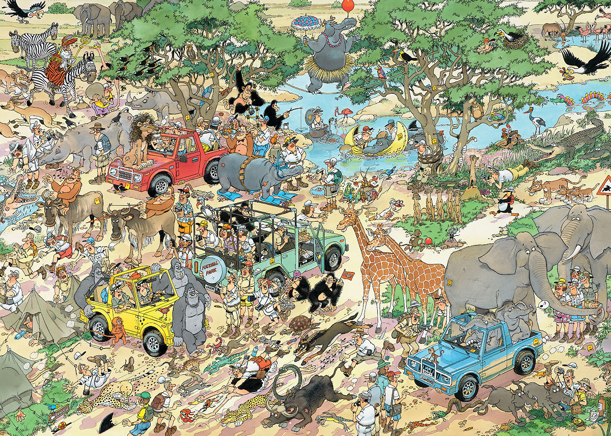 Puzzel 2x1000 st. JvH - Safari & Storm