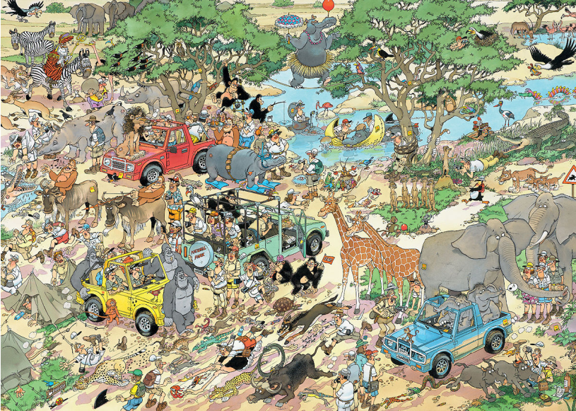 Puzzel 2x1000 st. JvH - Safari & Storm