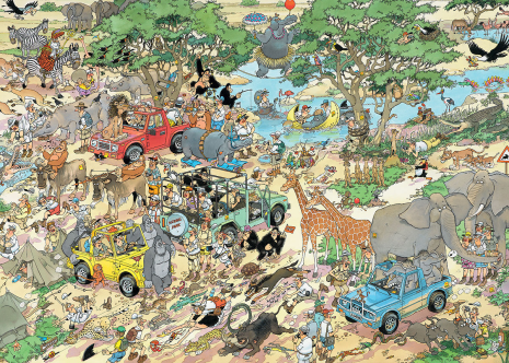 Puzzel 2x1000 st. JvH - Safari & Storm