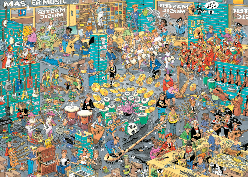 Puzzel 2x1000 st. JvH - De Muziekwinkel & Vakantiekriebels