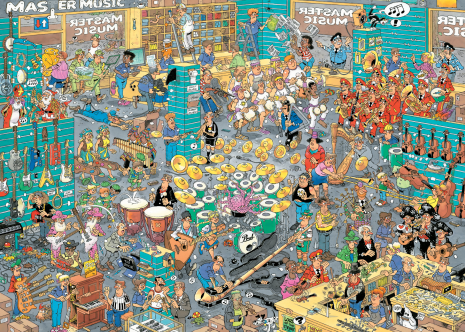 Puzzel 2x1000 st. JvH - De Muziekwinkel & Vakantiekriebels