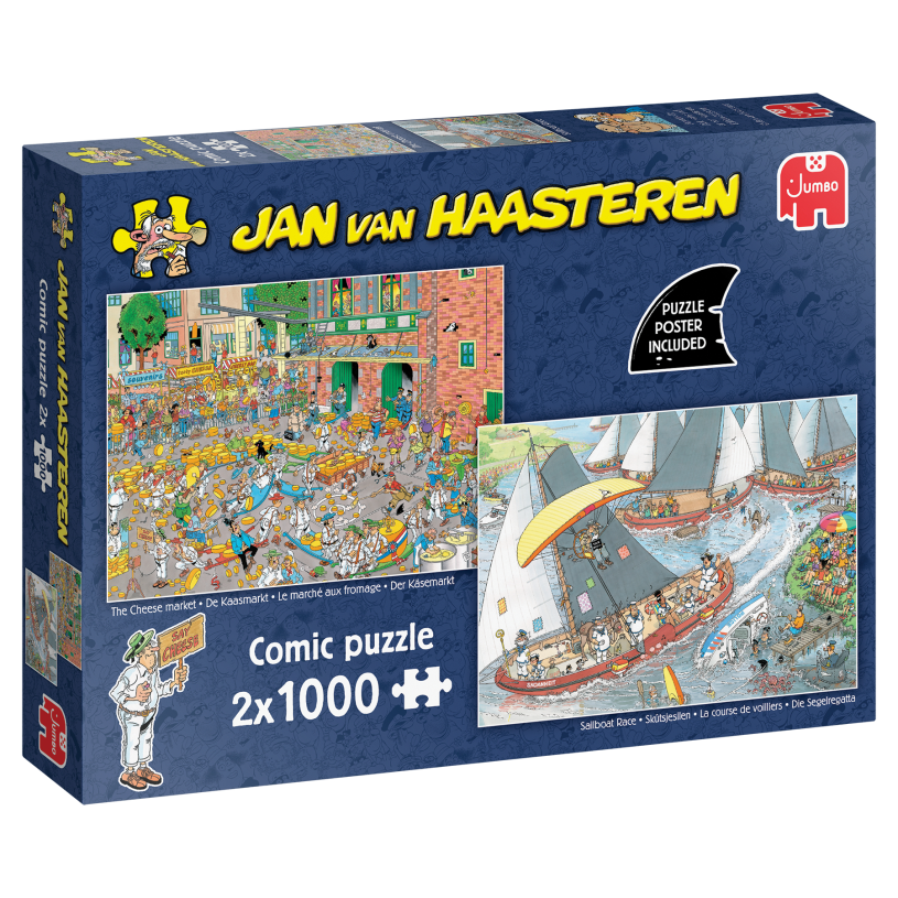Puzzel 2x1000 st. JvH - De Kaasmarkt & Skûtsjesilen