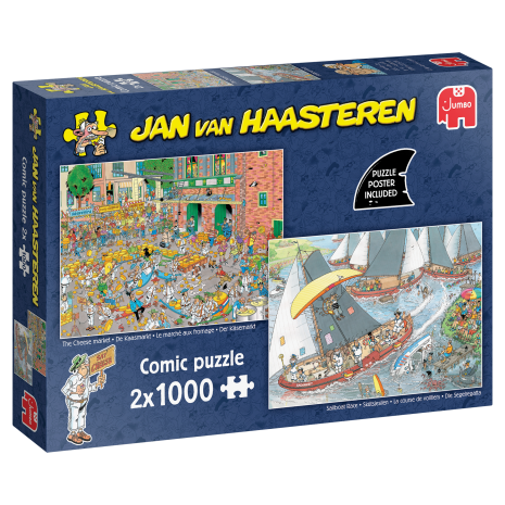 Puzzel 2x1000 st. JvH - De Kaasmarkt & Skûtsjesilen