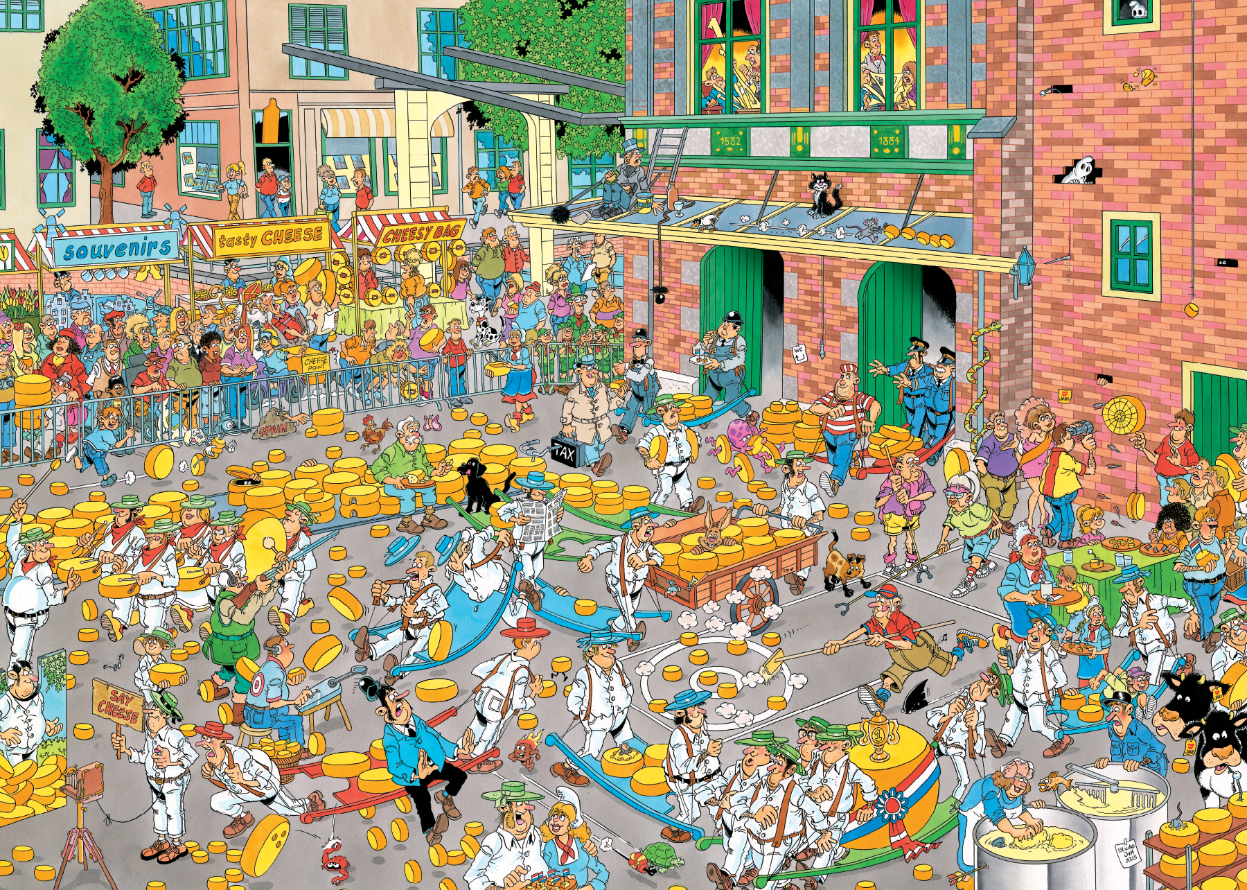 Puzzel 2x1000 st. JvH - De Kaasmarkt & Skûtsjesilen