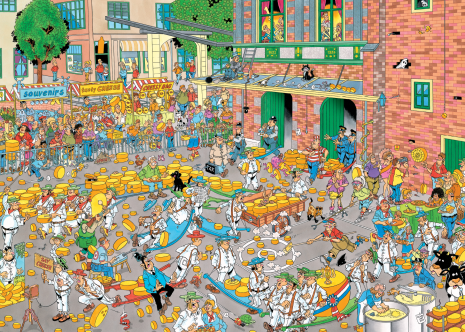 Puzzel 2x1000 st. JvH - De Kaasmarkt & Skûtsjesilen