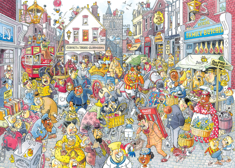 Puzzel 1000 st. Wasgij Destiny 10 - Chaos In De Winkelstraat