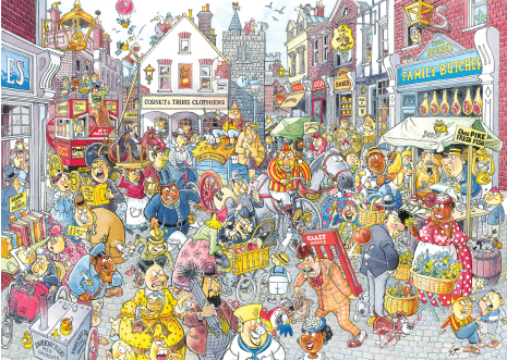 Puzzel 1000 st. Wasgij Destiny 10 - Chaos In De Winkelstraat