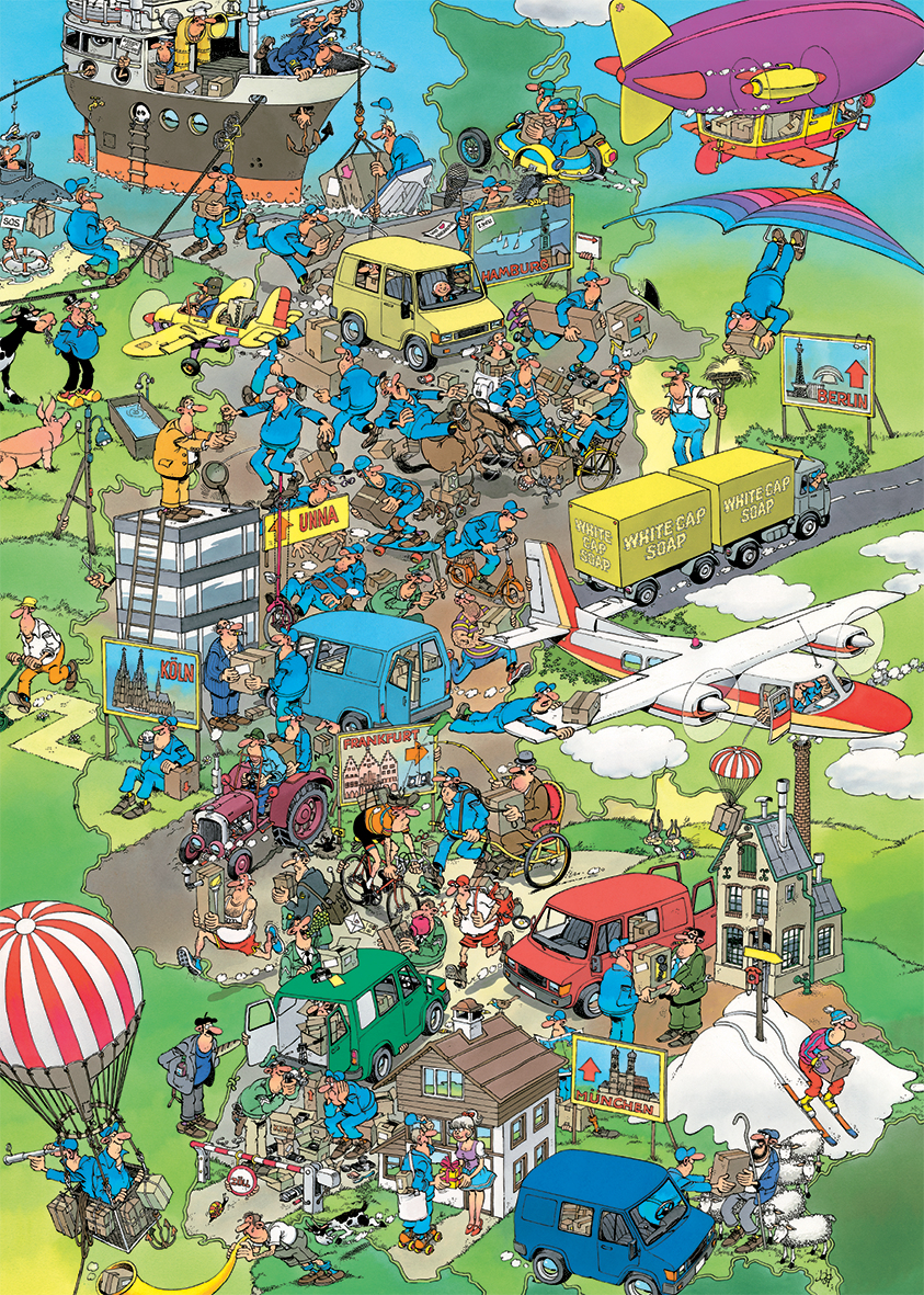 Puzzel 1000 st. JvH Oldtimers - Pakketstress!