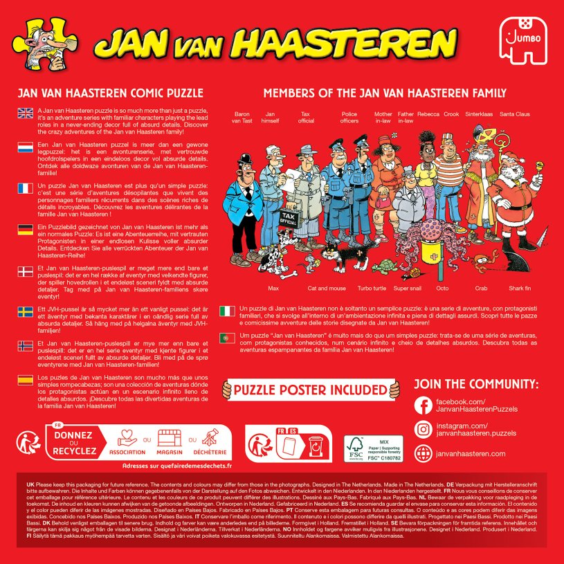 Puzzel 1000 st. JvH - Leve de Middellandse Zee!