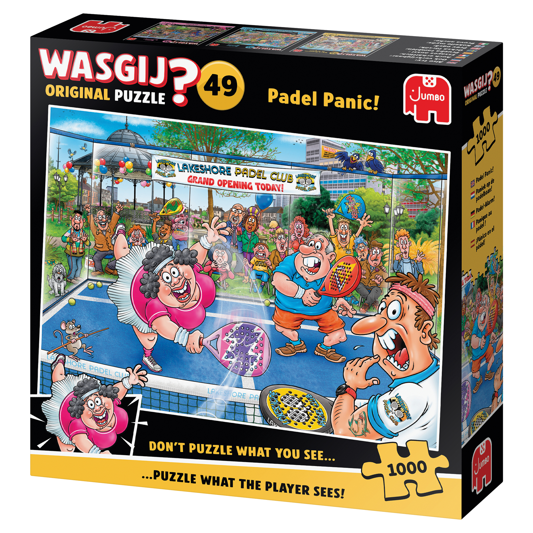 Puzzel 1000 st. Wasgij Original 49 - Paniek op de padelbaan!