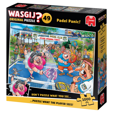 Puzzel 1000 st. Wasgij Original 49 - Paniek op de padelbaan!