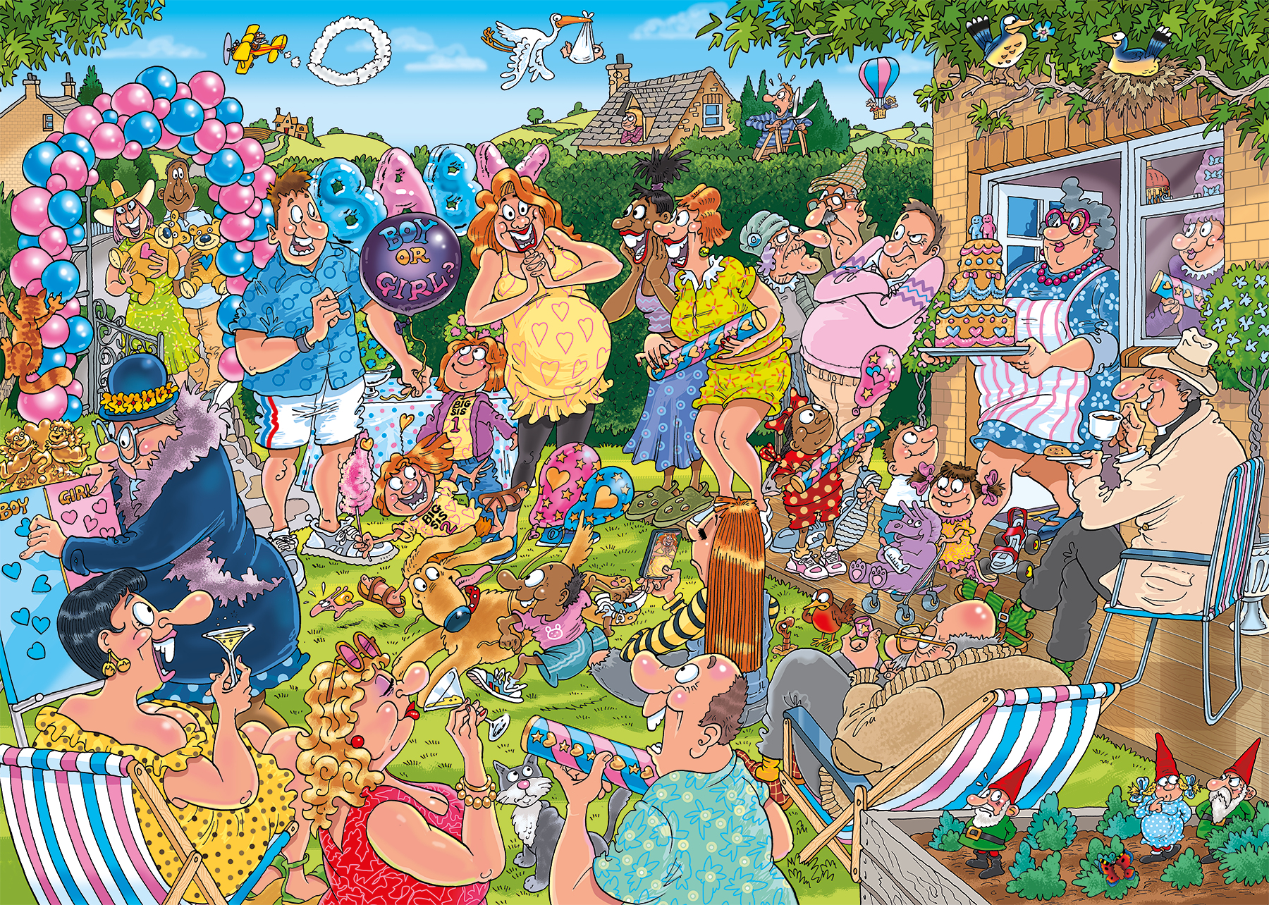 Puzzel 1000 st. Wasgij Mystery 31 - Gender Reveal!