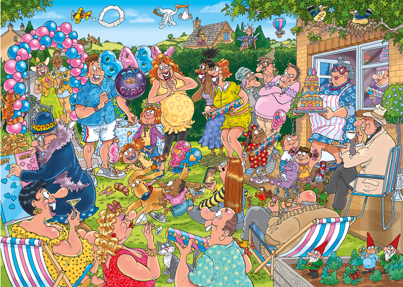 Puzzel 1000 st. Wasgij Mystery 31 - Gender Reveal!
