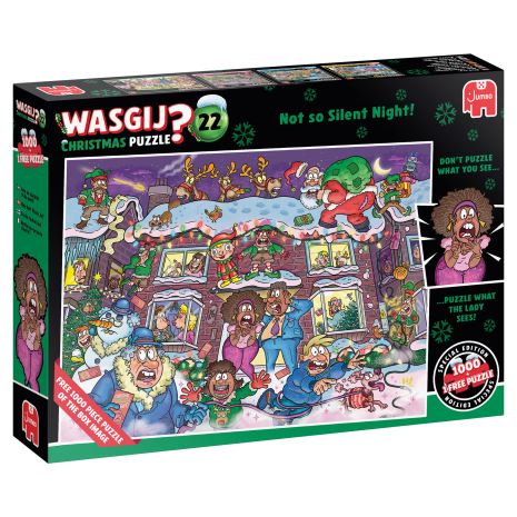 Puzzel 2x1000 Wasgij Christmas 22 - Niet zo'n stille nacht!